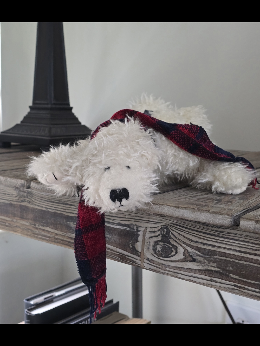 The Boyds Collection Plush Animal Tag - J.B. Bean Series.Rare Fuzzy Polar Bear.
